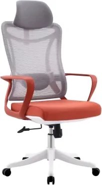 Kancelárska stolička Sindibad, šedá/oranžová%