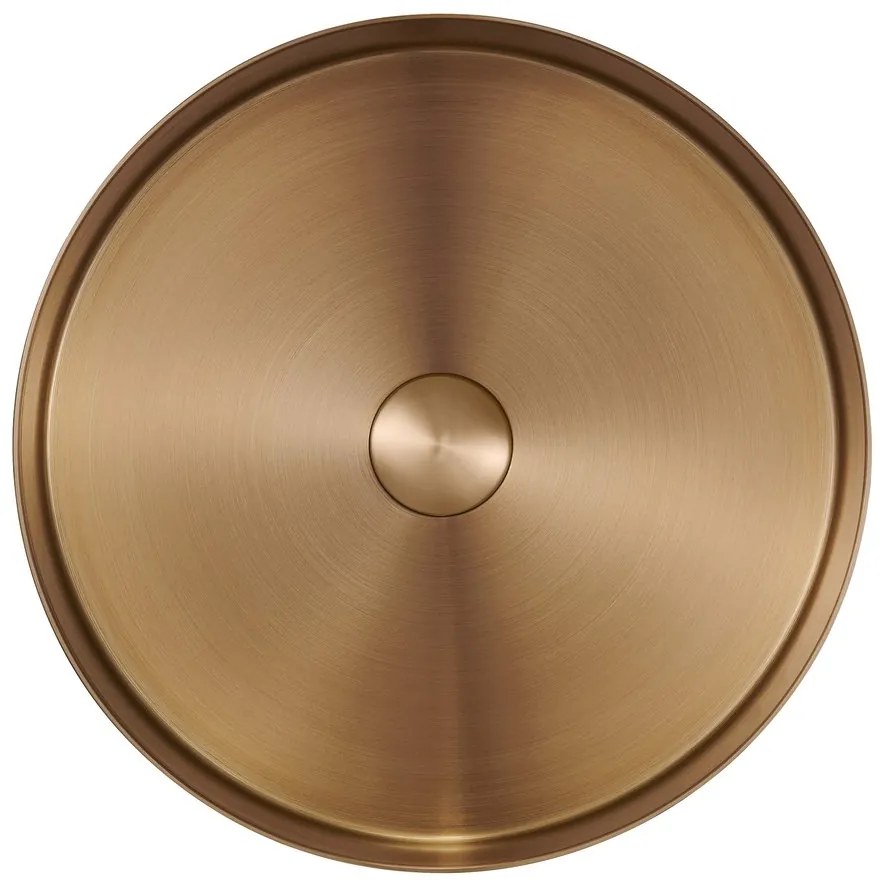 Sapho Sapho, AURUM nerezové umývadlo, priemer 38cm, vrátane výpuste, meď mat, AU301