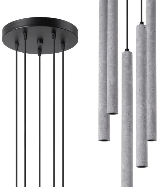 Sollux SL.1275 - Luster na lanku PASTELO 5xG9/8W/230V betón