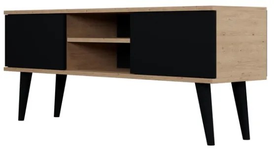 TV stolík TORONTO 120 cm dub artisan/čierny