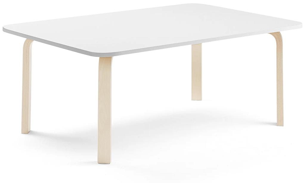 Stôl ELTON, 1800x700x530 mm, laminát - biela, breza