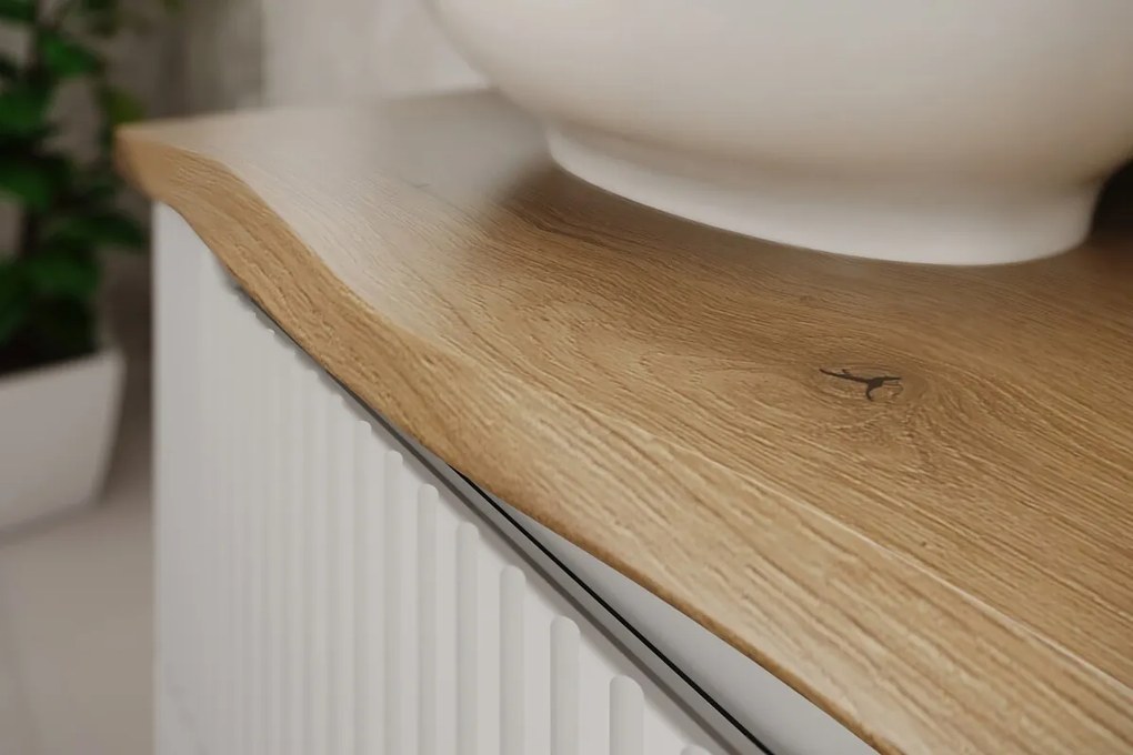 Závěsná skříňka pod umyvadlo Nova Denim s deskou 100 cm modrá/dub coast evoke