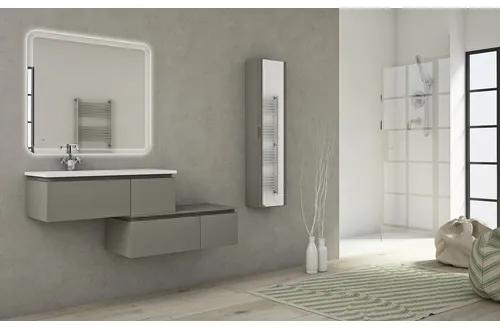 Kúpeľňová skrinka vysoká Baden Haus 140x35x20 cm talpa sivá