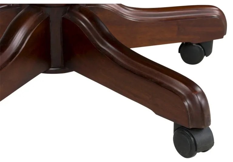 furniture-nabytek.cz - Masívne kancelárske kreslo Cambridge II z mahagónu, lakované, hnedé