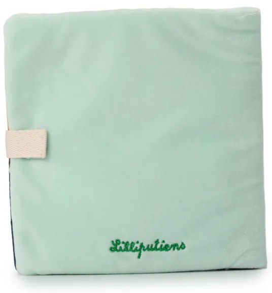 Lilliputiens - textilná knižka s aktivitami - dráčik Joe a jeho maznáčik