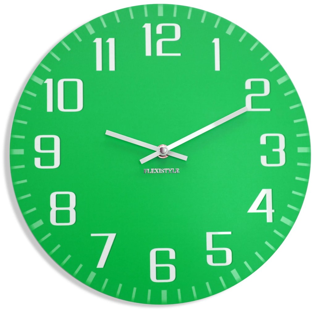 Dekorstudio Moderné nástenné hodiny Facile zelené