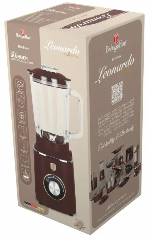 Berlinger Haus Stolný mixér so sklenenou nádobou Leonardo Collection