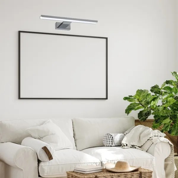 Kúpeľňové nástenné LED svietidlo SHINE, 7 W, 230 V, 30 cm, IP44, lesklý chróm