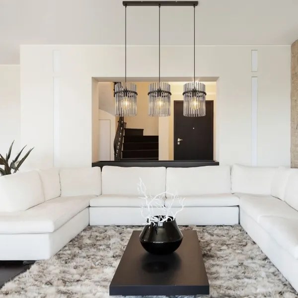 Globo 15698-3H - Luster na lanku GORLEY 3xE27/60W/230V čierna