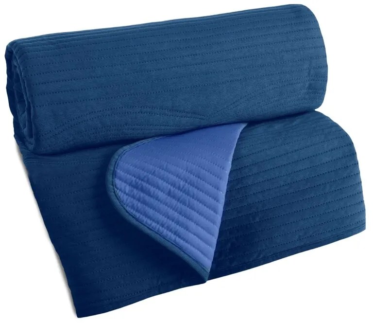 Dekorstudio Prehoz na posteľ VELVET2 v modrej farbe Rozmer prehozu (šírka x dĺžka): 170x210cm