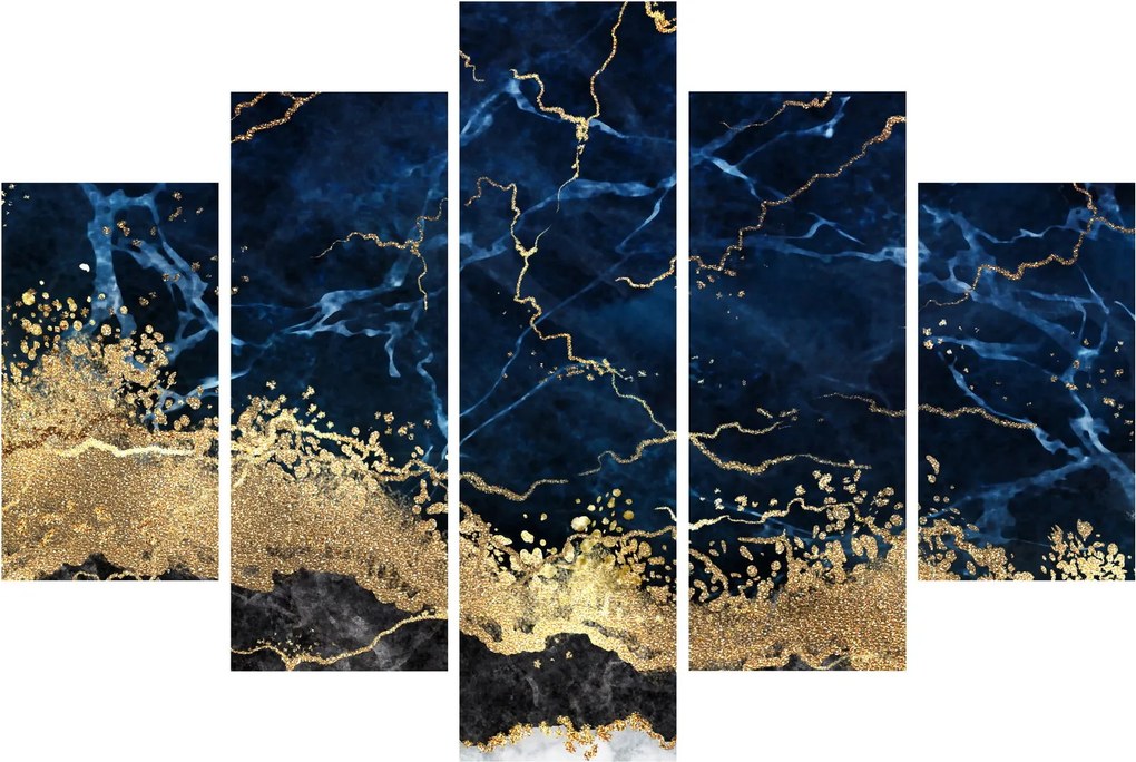 Obraz - Tmavo-modrý mramor (150x105 cm)