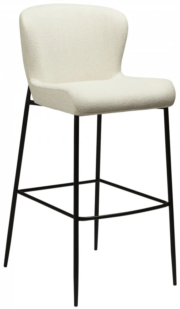 GLAM ČALÚNENÁ BAROVÁ STOLIČKA pebble grey/black