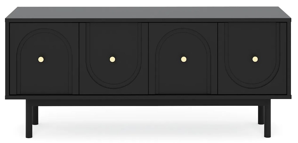 TV stolík Mazoma 154 cm čierny/zlatý