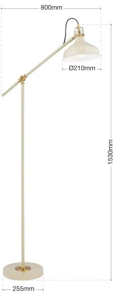 Orion Stl 12-1192/1 - Stojacia lampa SCHILLER 1xE27/40W/230V krémová/bronz