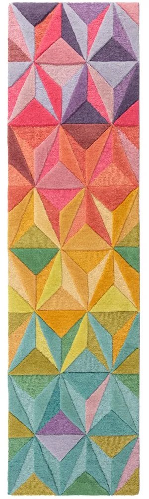 Flair Rugs koberce Ručne všívaný behúň Illusion Reverie Multi - 60x230 cm