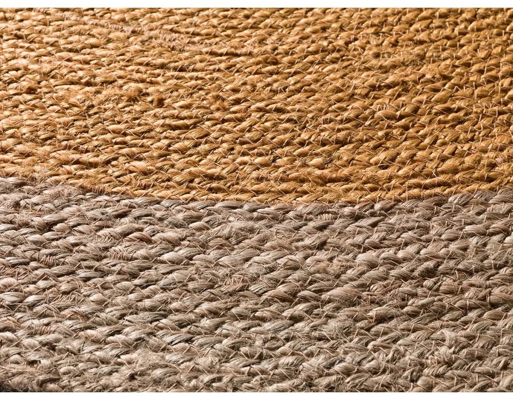 Okrúhly koberec v prírodnej a horčicovej farbe ø 120 cm Mahon – Universal