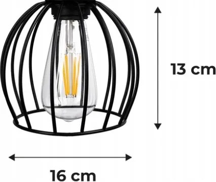 Závesná stropná LOFT 4x drôtená guľa