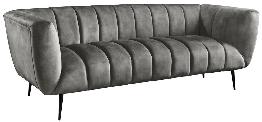 Pohovka NOBLESSE 225 cm zamatovo šedá