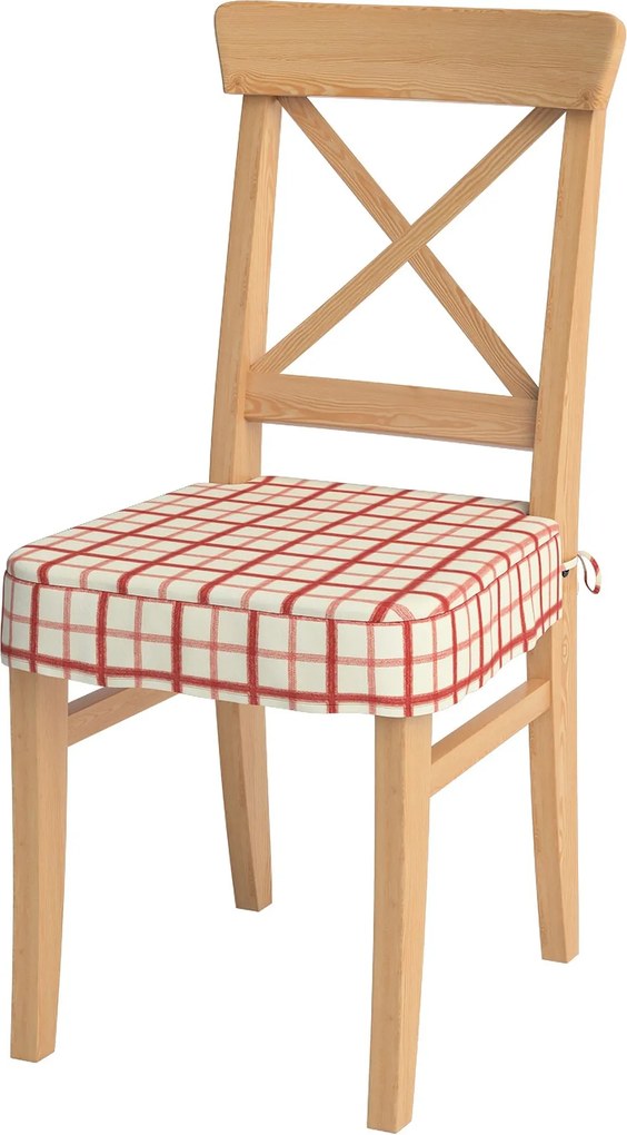 Sedák na stoličku Ingolf farba produktu červená látka vzorované