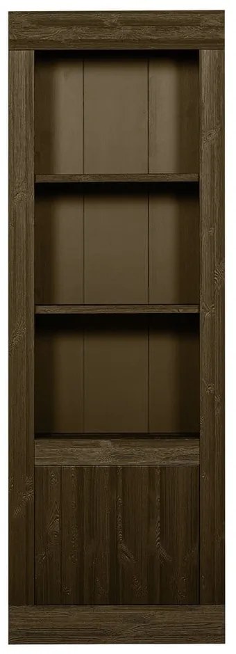 Hnedá knižnica z borovicového dreva 78x230x37 cm Yumi – WOOOD