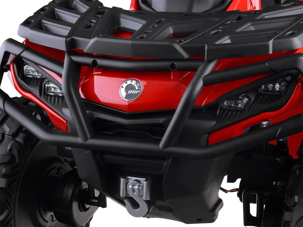 JOKOMISIADA Detská štvorkolka na akumulátor pre 2 osoby CAN-AM OUTLANDER 4x4 s LED panelom červená PA0326