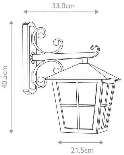 Elstead - Vonkajšie nástenné svietidlo CANTERBURY 1xE27/100W/230V IP43