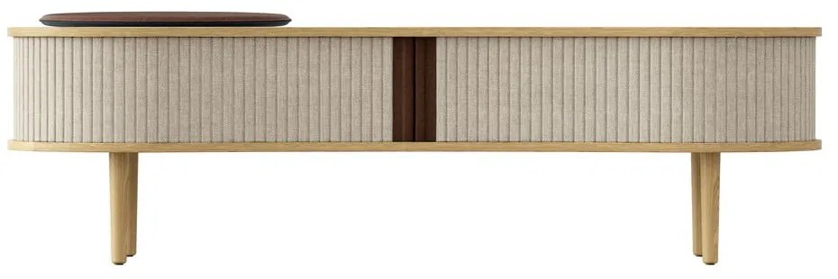 TV stolík v dekore duba v béžovo-prírodnej farbe 140x40 cm Audacious – UMAGE