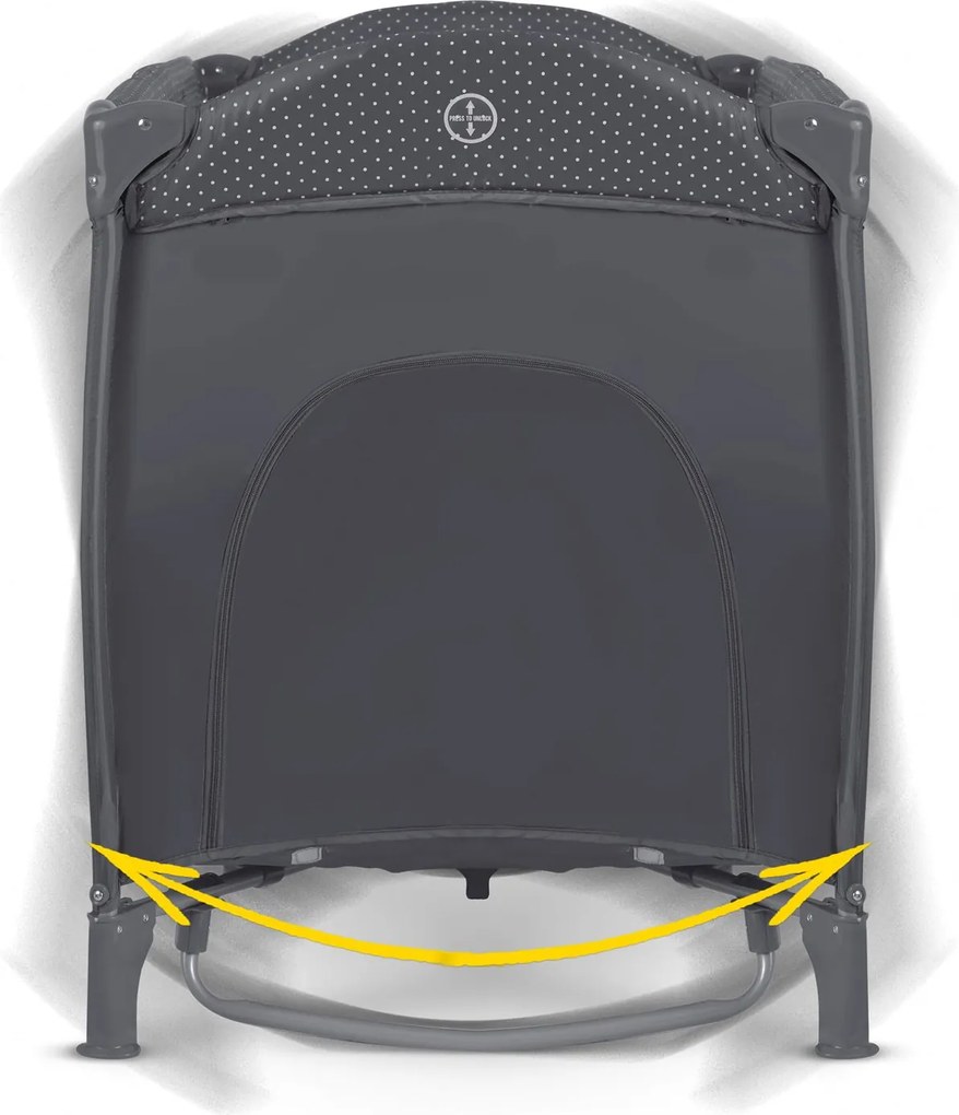 Ricokids Cestovná postieľka + matrac + taška 125 x 65 x 78 cm RK-242 antracit