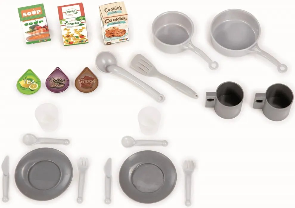 KIK Smoby Minitefal OpenCook elektronická skladacia detská kuchynka so zvukom a 22 doplnkami