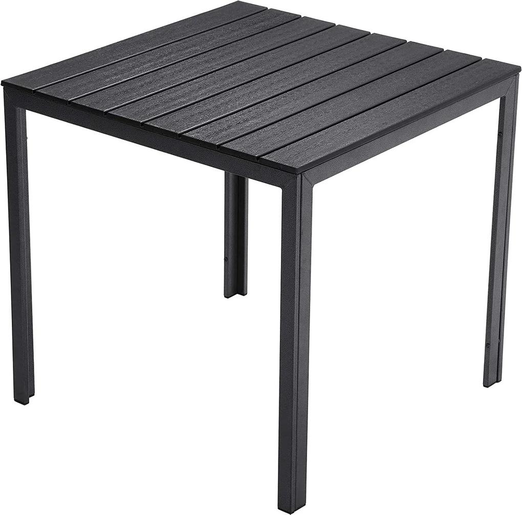 Rongomic Zahradní stůl Korte 78x78 cm černý