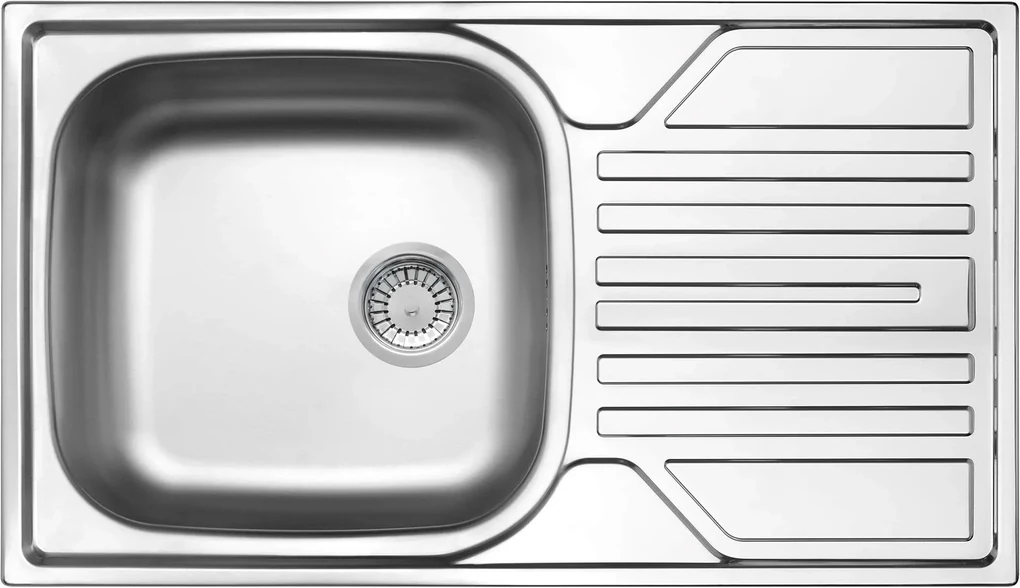 Deante Legato, nerezový drez na dosku 1-komorový Z/O 760x435x145 3,5" + sifón, vzor dekor, ZEL_3113