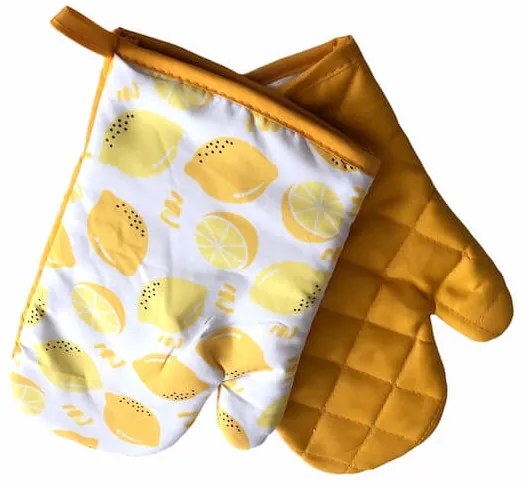 Kuchynská rukavica, FRUITS s citrónmi - sada 2ks