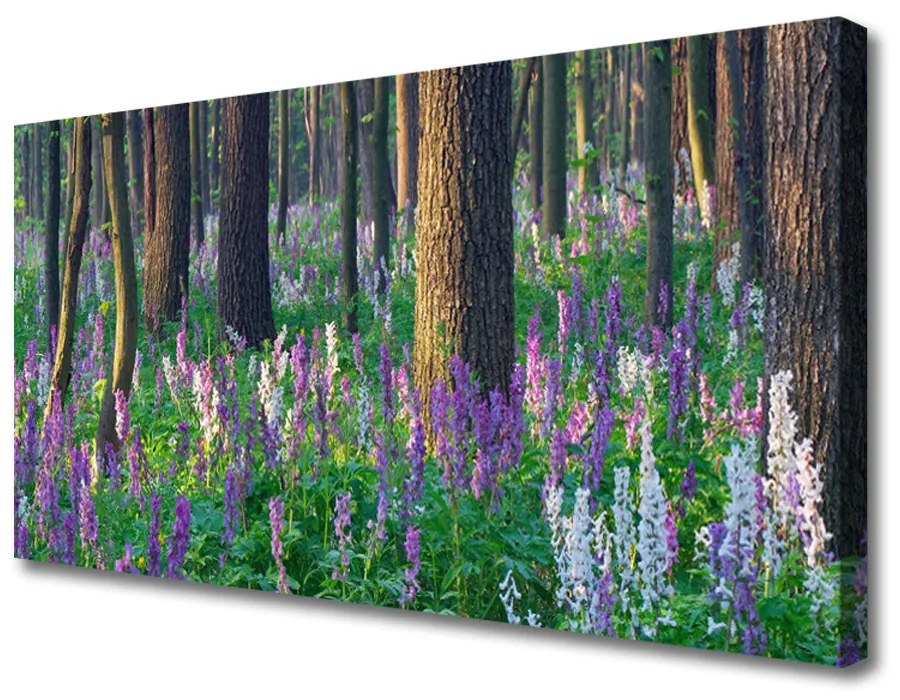 Obraz na plátne Les kvety príroda 125x50 cm