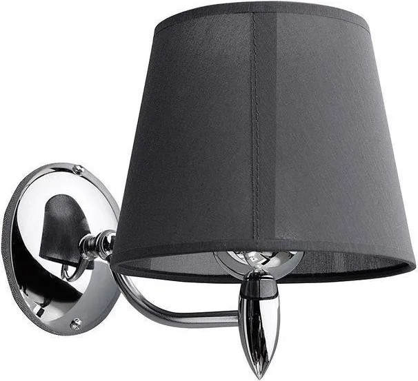 SAPHO - HANBO nástenné svietidlo E27, 60W, 230V, IP21, chróm, AU526