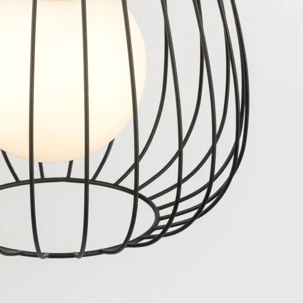 Luster na lanku BELL 1xG9/12W/230V pr. 24 cm čierna/lesklý chróm