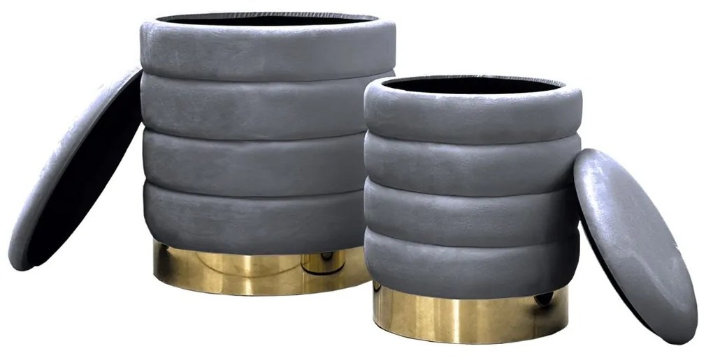 TABURET BASILEO 2v1 ŠEDÝ