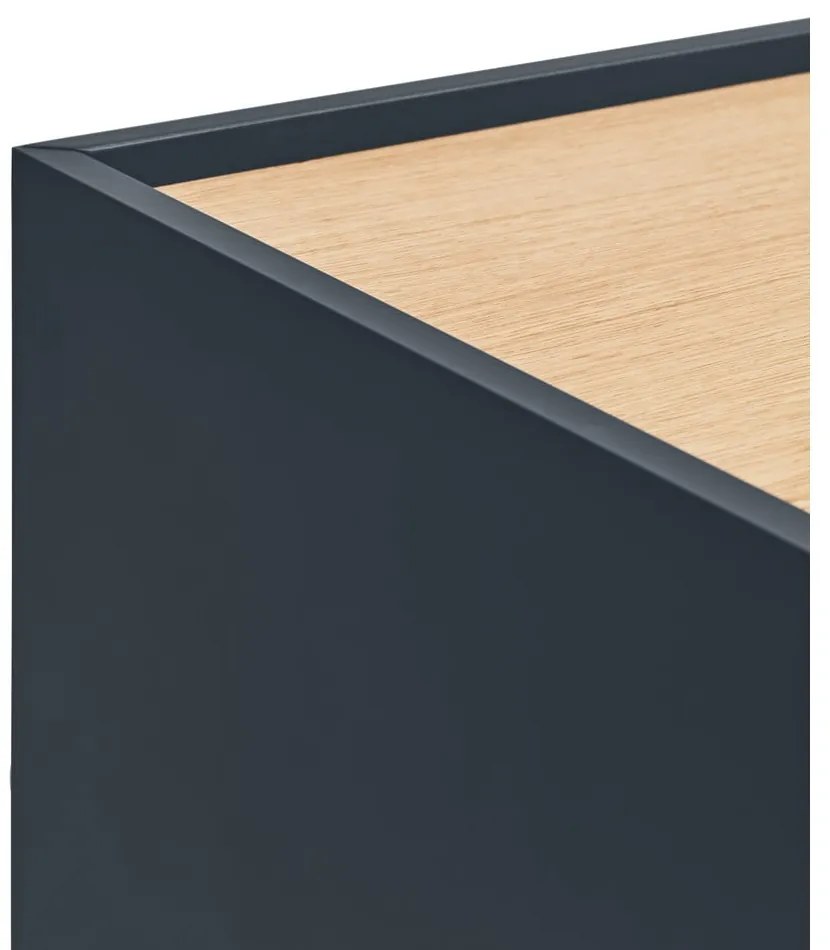 TV stolík v dekore duba v antracitovo-prírodnej farbe 180x45 cm Otto – Teulat