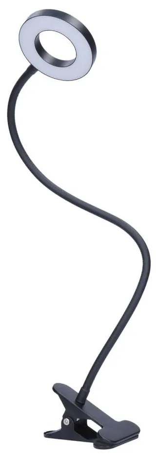 Solight WO66-B- LED Stmievateľná stolová lampa s klipom LED/8W/230V 3000/4000/5000K čierna