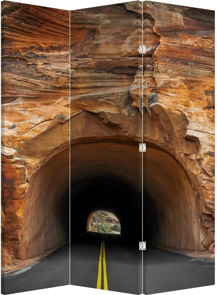 Paraván - Tunel v skale (126x170 cm)