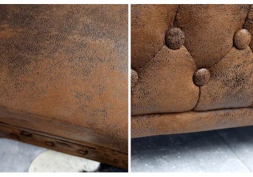 Kreslo 17383 Chesterfield Antik hnedá  - Komfort-nábytok