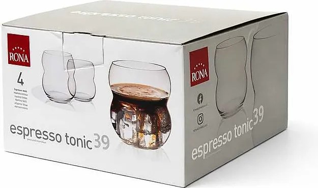 Rona pohára Espresso tonic 395 ml 4 ks
