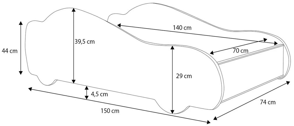Detská posteľ 140x70 cm. Akcia -15%. Vlastná spoľahlivá doprava až k Vám domov. 1052348