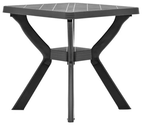 vidaXL Bistro stolík, antracitový 70x70x72 cm, plast-