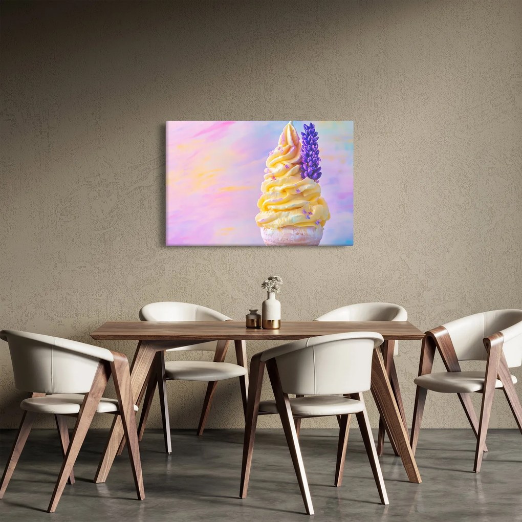 Obraz - Zmrzlina s levanduľou (90x60 cm)