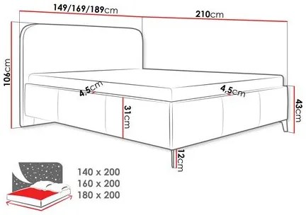 Manželská posteľ 160cm Karuzo  (cappuccino). Vlastná spoľahlivá doprava až k Vám domov. 1122337