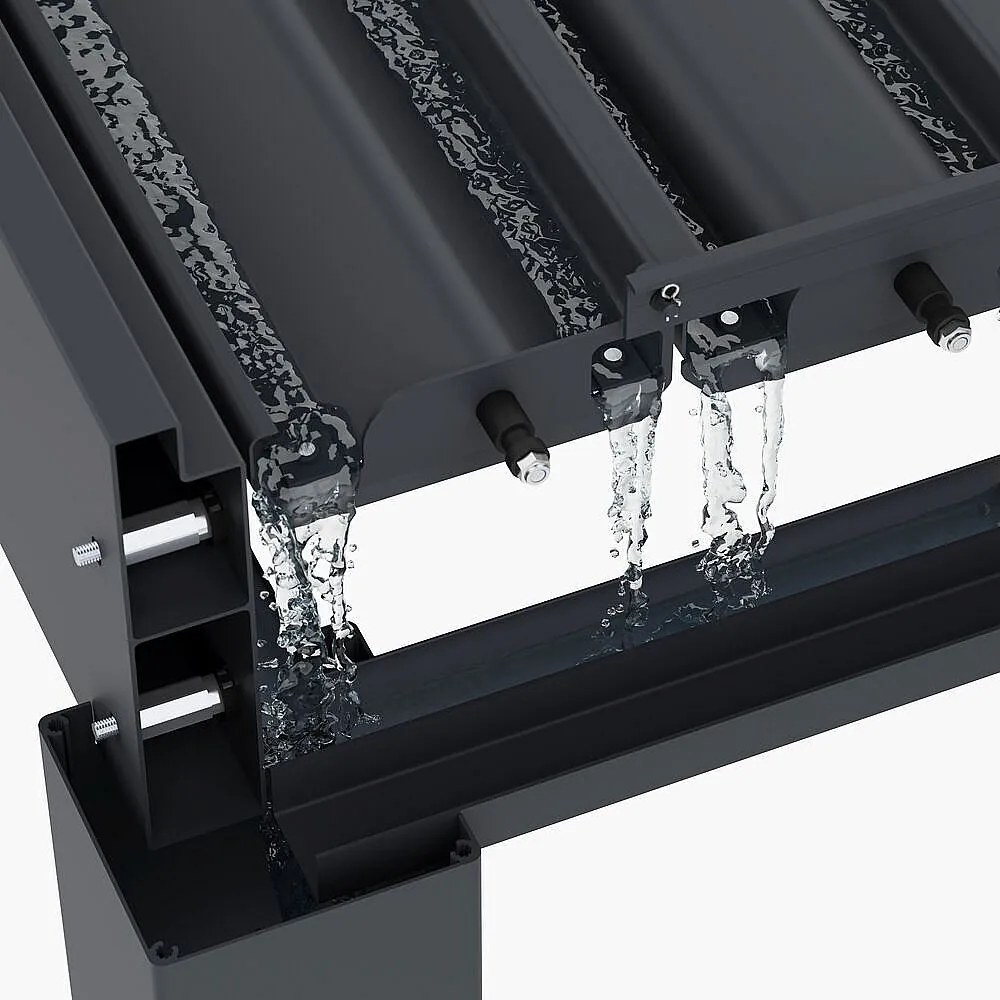 DEOKORK Záhradná hliníková pergola do stien 4x4 m (antracit)