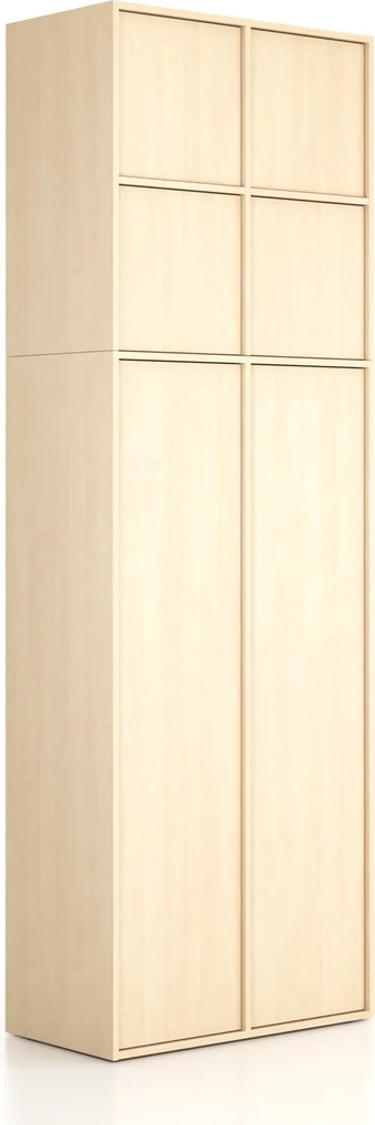 Nadstavba pre skrine FRAME, 4x dvere, 872 x 450 x 854 mm, PUSH-lock, breza