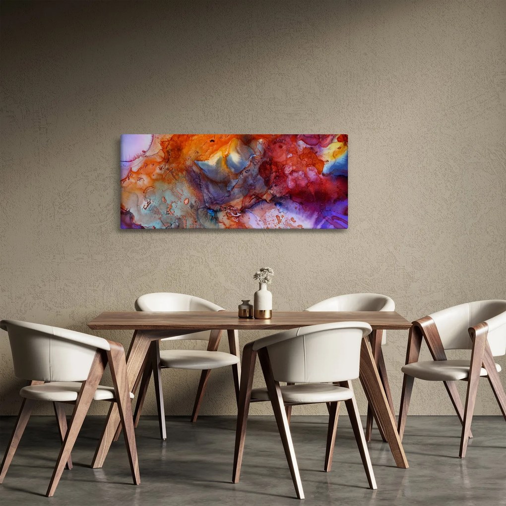 Obraz - Abstraktné atramentové umenie (120x50 cm)