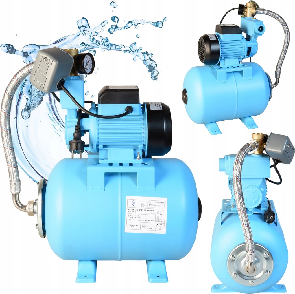 Hydrofor Na Vodu 24L Čerpadlo Wzp 750 Hydroforový set 750 W 3000 l/h Účinný