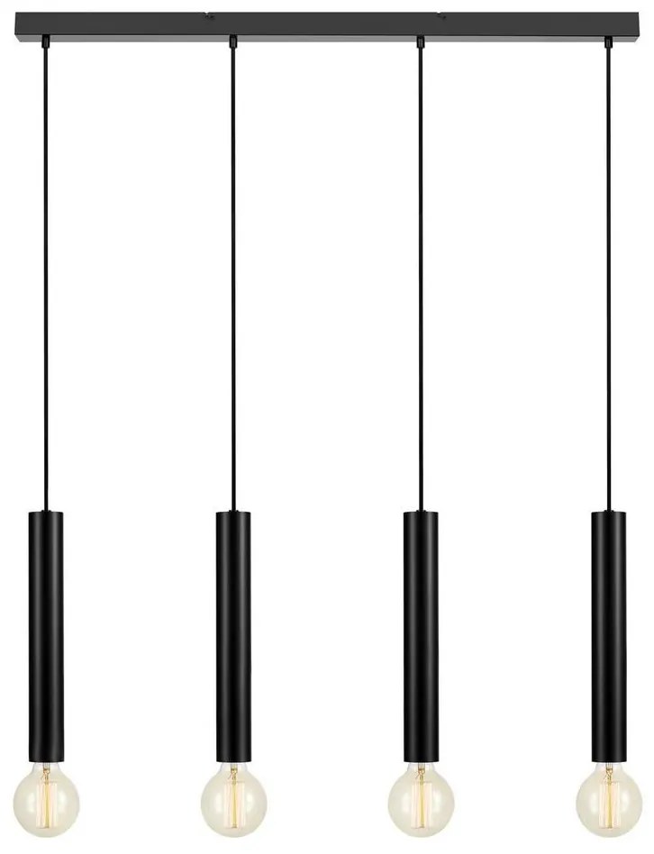 Markslöjd 108264 - Luster na lanku SENCILLO 4xE27/40W/230V čierna